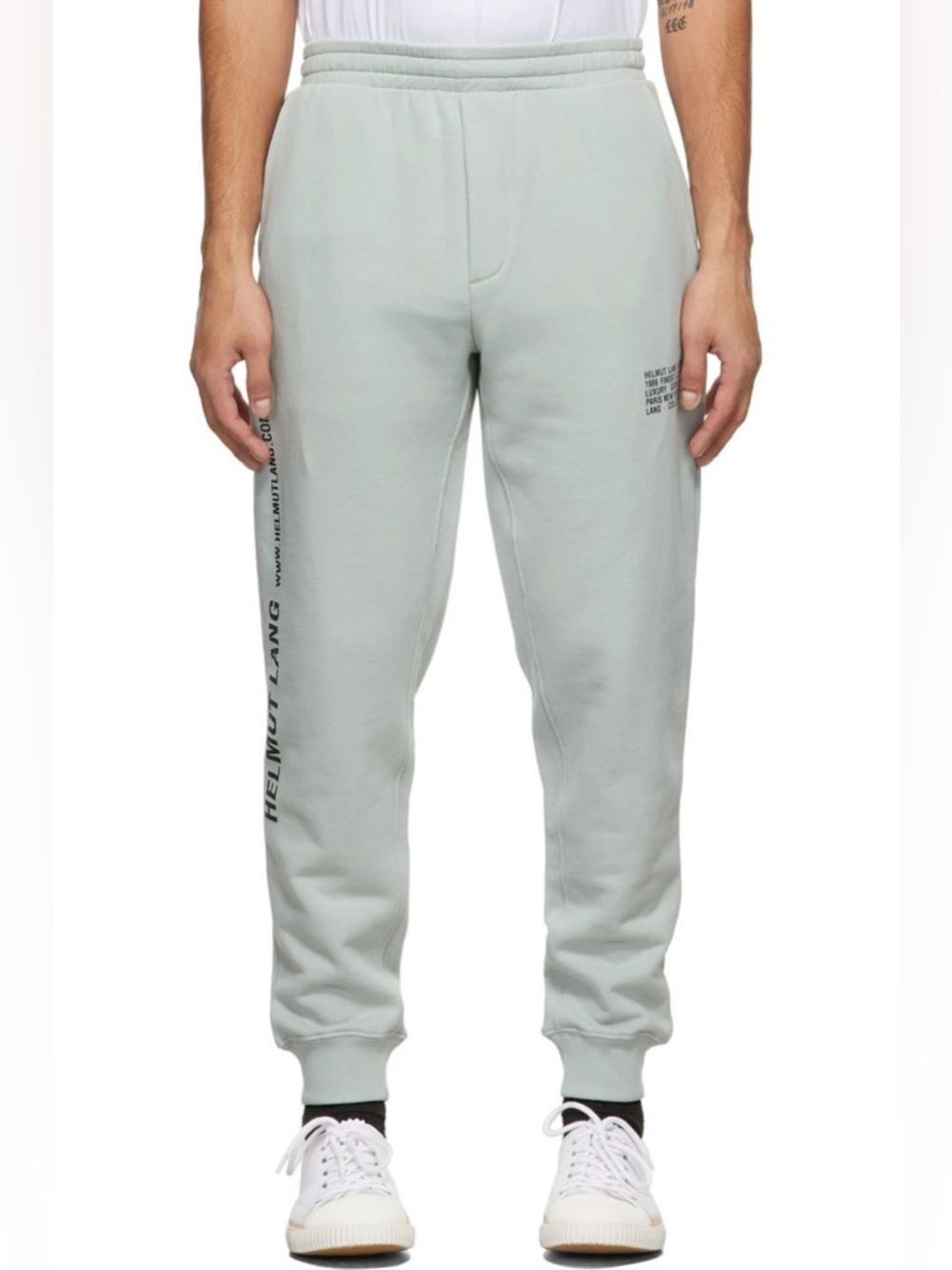 Helmut Lang Distort Jogger logo Iceberg sweatpants men’s cotton